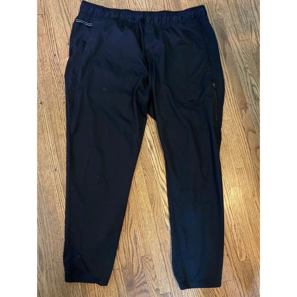 Revolution WW012 Mens Black Athletic Jogger Pants Size 2XL Drawstring Elastic